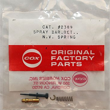 2389-Cox .049 - .09 Medallion Spray Bar & Needle Valve - OEM