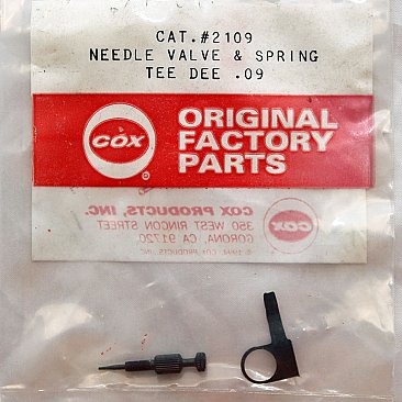 Cox .09 Tee Dee Needle Valve and Spring (OEM)